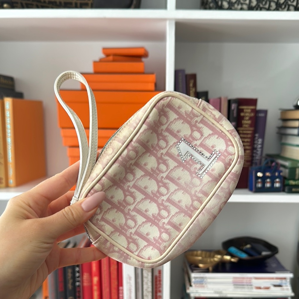 Dior Pink Monogram Wristlet